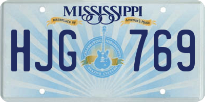 MS license plate HJG769