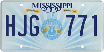 MS license plate HJG771