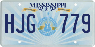 MS license plate HJG779