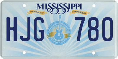 MS license plate HJG780