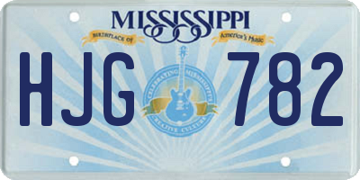 MS license plate HJG782