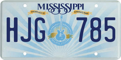 MS license plate HJG785