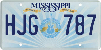 MS license plate HJG787