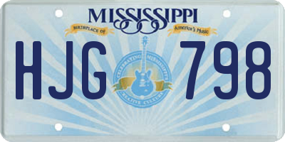 MS license plate HJG798