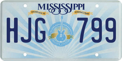 MS license plate HJG799