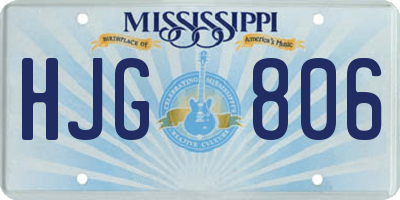 MS license plate HJG806