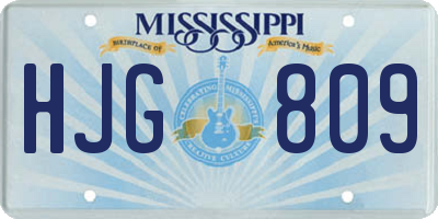 MS license plate HJG809