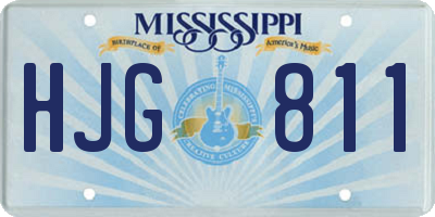 MS license plate HJG811