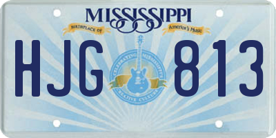 MS license plate HJG813