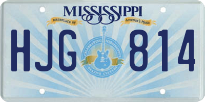 MS license plate HJG814