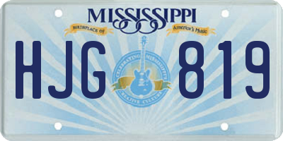 MS license plate HJG819