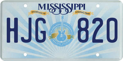 MS license plate HJG820