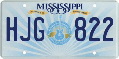 MS license plate HJG822