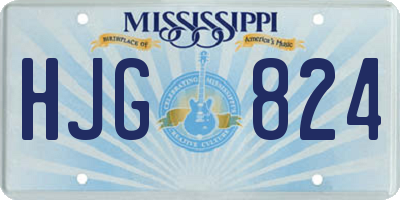 MS license plate HJG824