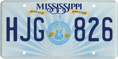 MS license plate HJG826
