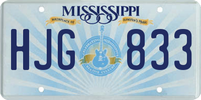 MS license plate HJG833