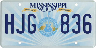 MS license plate HJG836