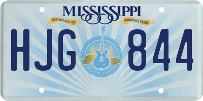 MS license plate HJG844