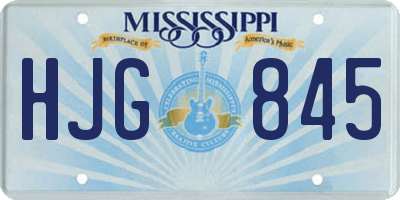 MS license plate HJG845