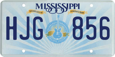MS license plate HJG856