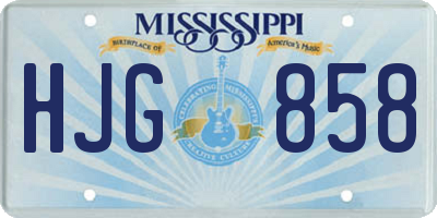 MS license plate HJG858