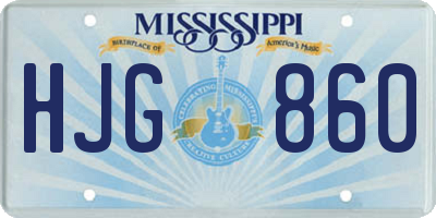 MS license plate HJG860