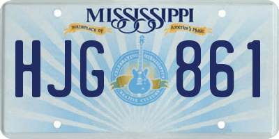 MS license plate HJG861