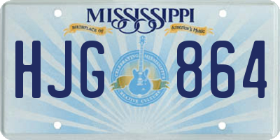 MS license plate HJG864