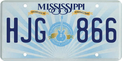 MS license plate HJG866