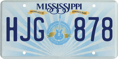 MS license plate HJG878