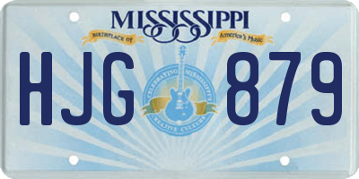 MS license plate HJG879