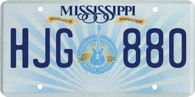MS license plate HJG880