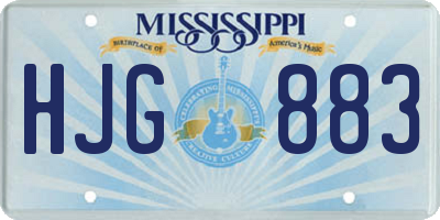 MS license plate HJG883