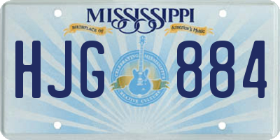 MS license plate HJG884