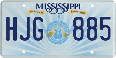 MS license plate HJG885