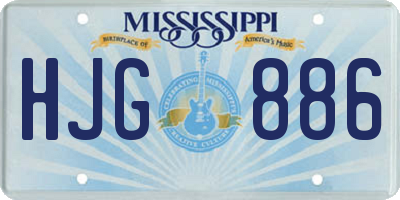 MS license plate HJG886