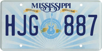 MS license plate HJG887