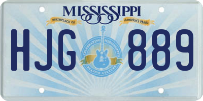 MS license plate HJG889