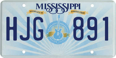 MS license plate HJG891