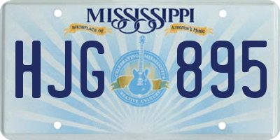 MS license plate HJG895