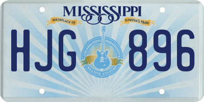 MS license plate HJG896