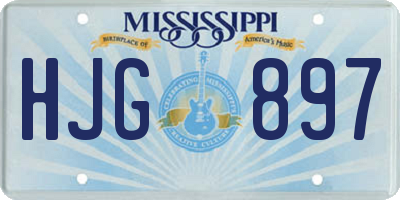 MS license plate HJG897