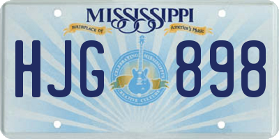 MS license plate HJG898