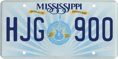 MS license plate HJG900