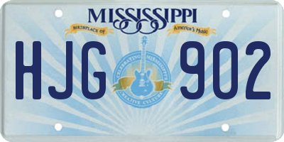 MS license plate HJG902