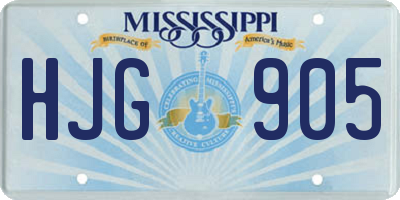 MS license plate HJG905