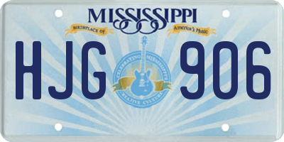 MS license plate HJG906
