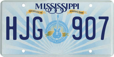 MS license plate HJG907