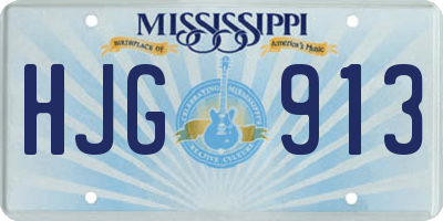 MS license plate HJG913