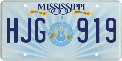 MS license plate HJG919
